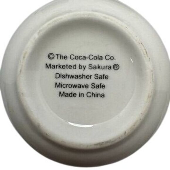 Vtg Coca-Cola Sakura Mug Set Of 3 Cups Santa Christmas Holiday Collectible 1990s - Picture 7 of 13